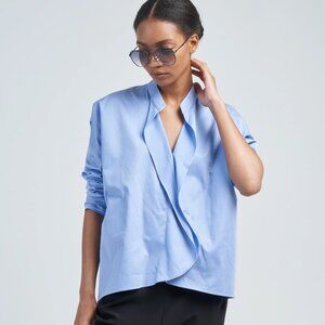 Zero + Maria Cornejo Fin Gaban Ruffle Shirt 100% Cotton Minimalist - 2